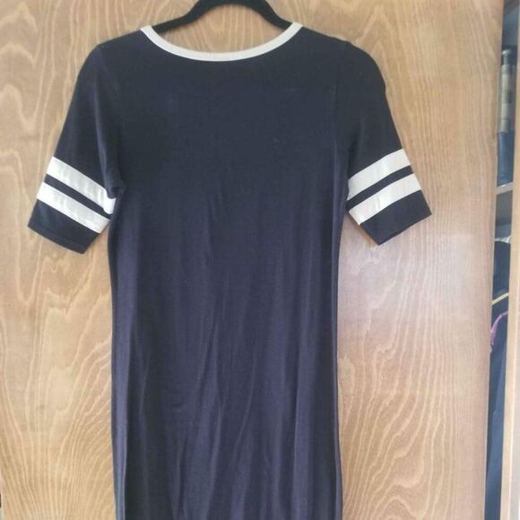 Lularoe Julia T Shirt Stretchy Buttery Soft Black Midi Dress Size Small S - Picture 3 of 3